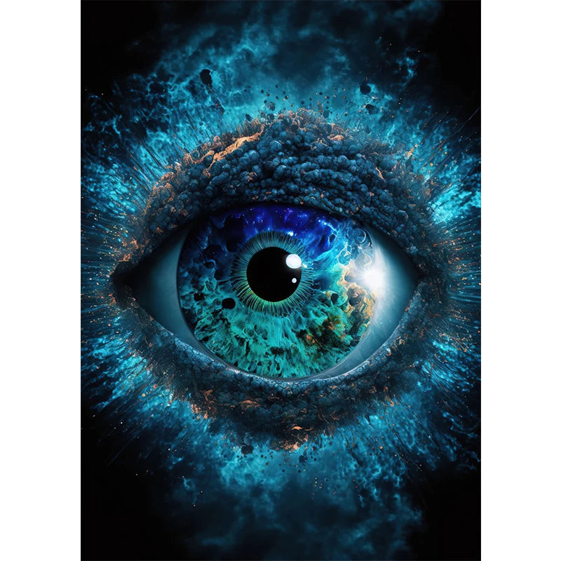 Classic Abstract Wall Art , Eye Features Mural, HD Canvas Print Poster for Home Living Room Bedroom Office Decoration Cuadros