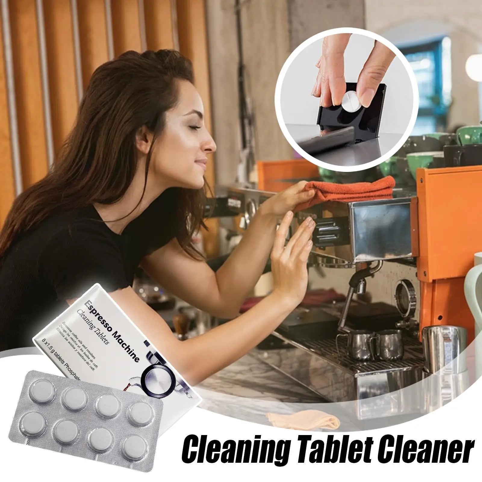 Espressos Machine Cleaning Tablets Cleaner Descaler Tablets for Coffee Machine Espressos Device Descaler Tabs for Home Kitchen