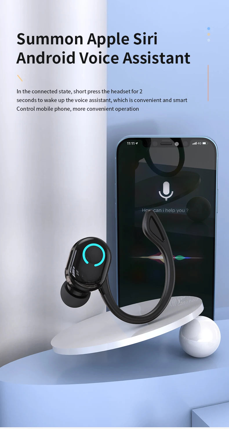 TWS Bluetooth 5.2 Earphones Wireless Headphones Mini Earphones Handsfree Waterproof Sport Music Headset Earbuds with Micphone