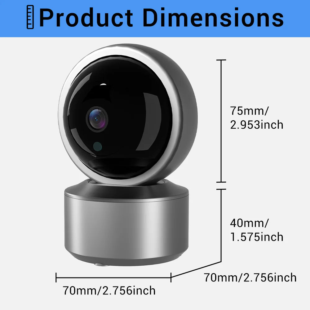 Smart Life 5MP IP WiFi Camera Surveillance Security Baby Monitor Automatic Human Tracking Cam Two Way Audio Indoor Video Camera