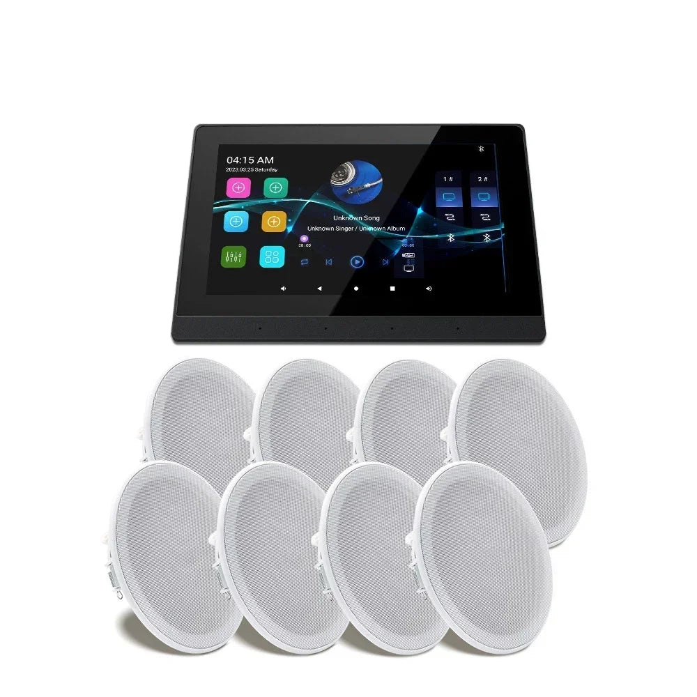 Smart Audio System Home Theater Sound Amplifier Wall Screen WiFi Bluetooth Amp Full House Speaker Setup 6INCH Ceiling Speakers