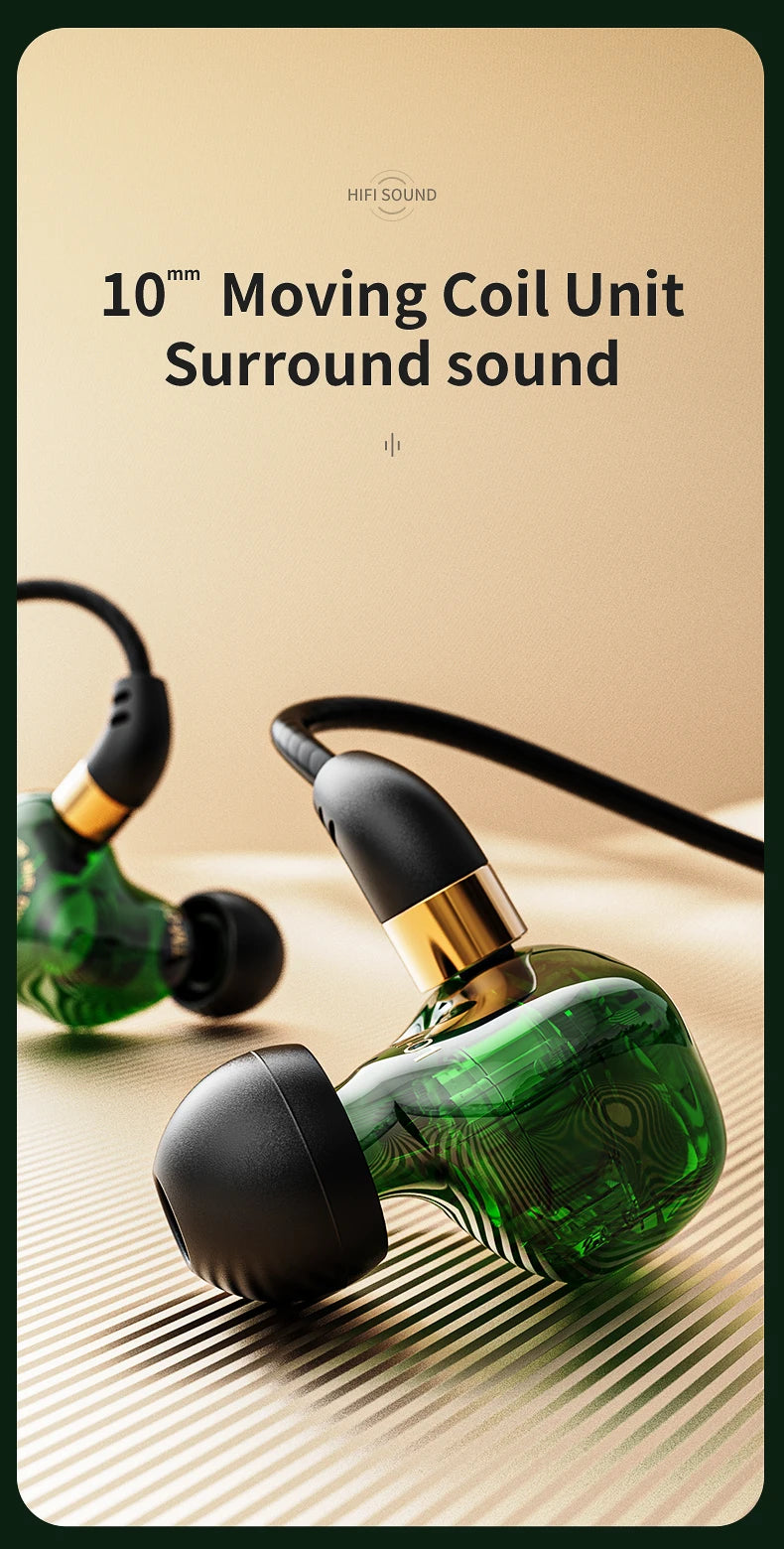 Hifi Wired Earphone Bass Headphones Noise Reduction Sport Earphones 3.5mm Wired Gaming Headset for Redmi Note 8 Umidigi A5  Pro