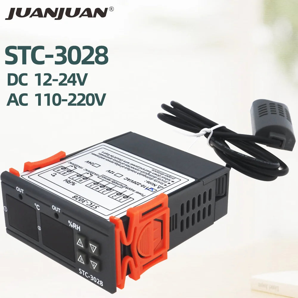 Digital Thermostat STC-3028 Temperature Humidity Controller Thermostat Humidistat Thermometer Hygrometer Control Switch 12V 220V