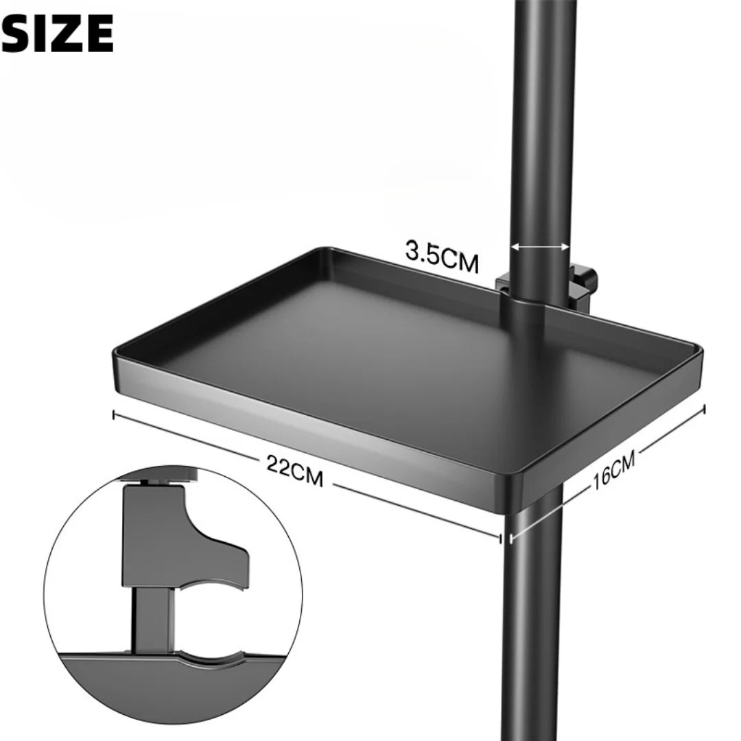 Miwayer Universal Mic Stand Clip Holder | Soundcard Tray + Tripod Bracket for Podcast/Studio Accessories【Live Stream Essential】