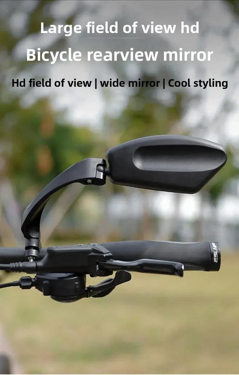 Stainless Steel HD Lens Bike Rear VIew Mirror 360° Rotatable MTB Rear Mirror Widen Big View Road Bicycle Mirror Bike Accessories