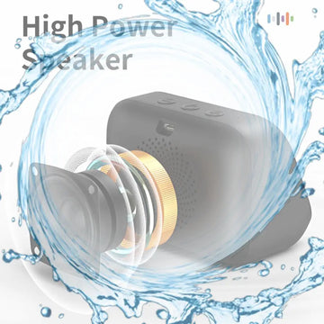 Smart Speaker Voice Assistant Portable BT Speaker Alarm Clock Home Speaker with RGB Lights for Home