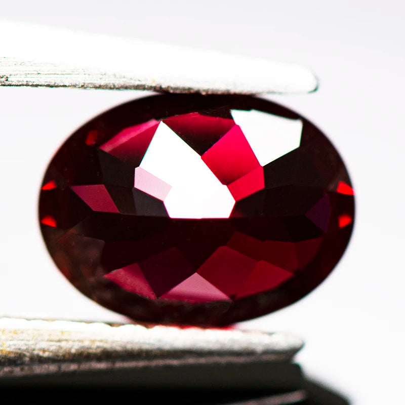 Top Lab Grown Ruby Oval Cut Pigeon Blood Red VVS1 Gemstone For Charms DIY Jewelry Making Selectable Certificate
