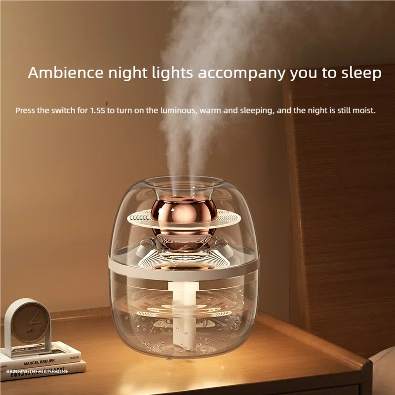 Humidifier Air Purifier Double Spray Humidifier with Night Light Quiet Humidifier Cool Mist Aromatherapy Heavy Fog Home Tool New