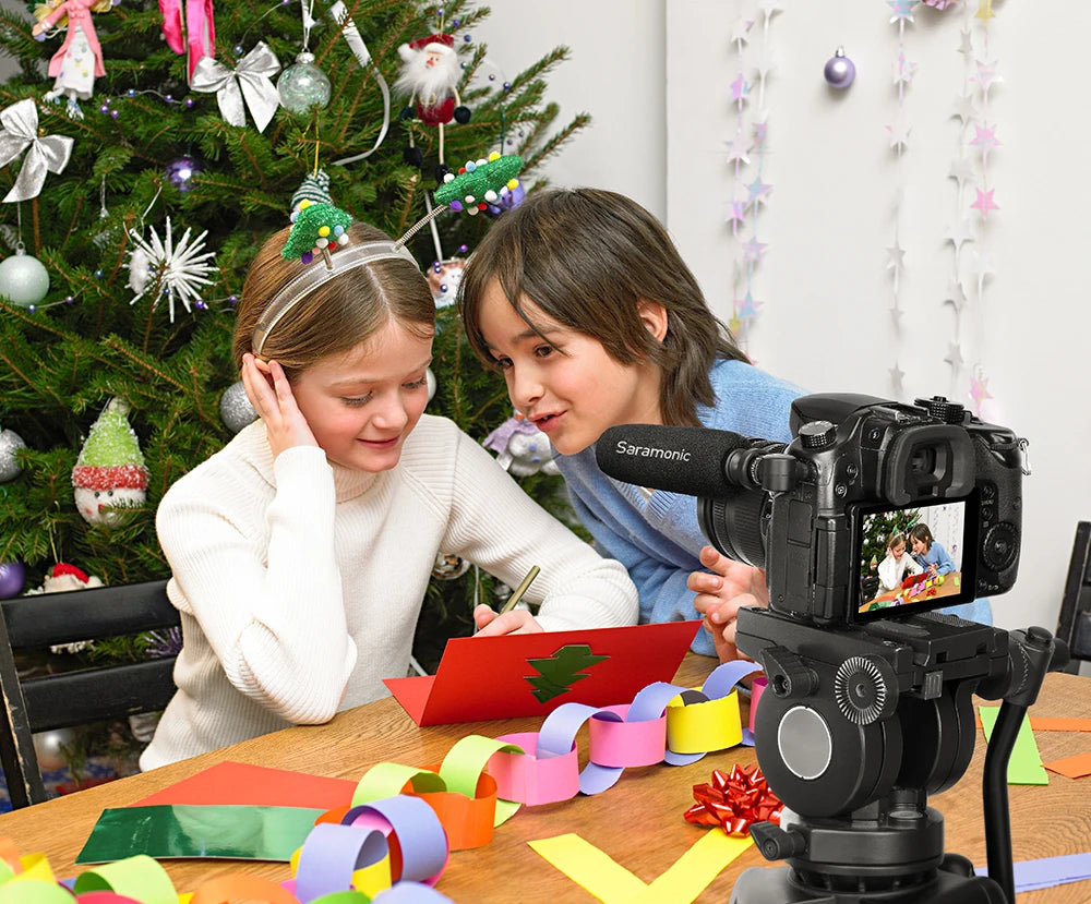 Saramonic SmartMic5 Mini Condenser Plug and Play Microphone for iPhone Android PC Computer DSLR Cameras Streaming YouTube Vlog