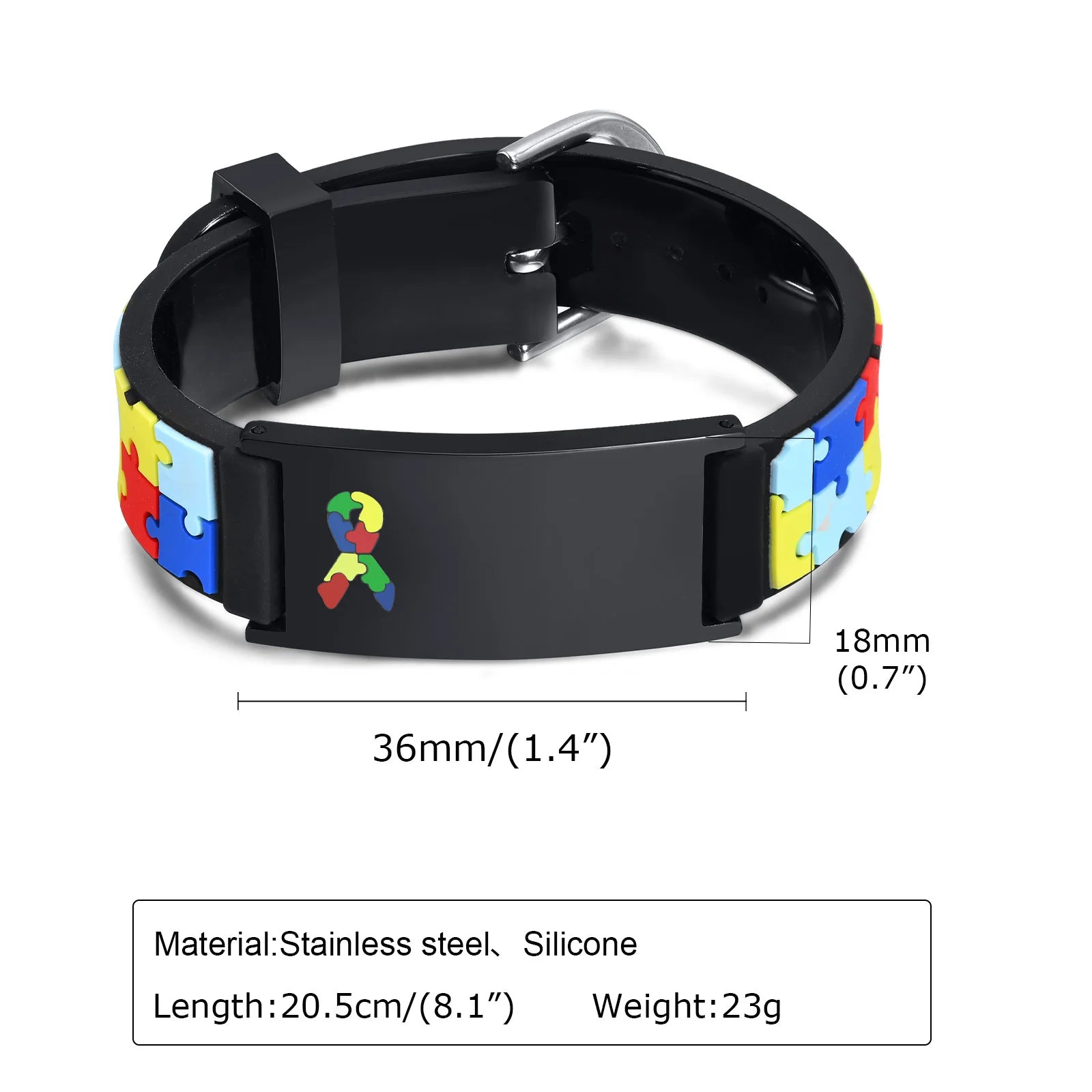 Personalized Autism Medical Alert ID Bracelet, Custom Engraved Emergency Silcone Wristband for little Girls Boys ( 0-7 years)