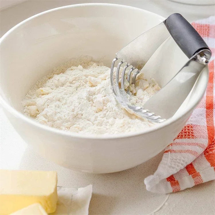 Multi-Purpose Dough Blender Mixer Cream Flour Mixer Scutters Flour Cutters Stainless Steel Powder Beater Rammer Baking Tools