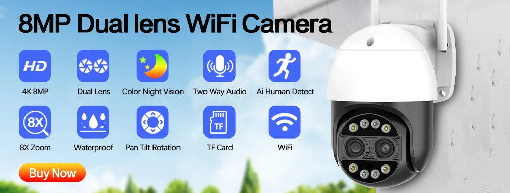 Tuya Smart Life Home Security Camera System Wireless 5MP Wifi CCTV PTZ IP Video Surveillance Camera 2 Way Audio Baby Monitor 2K