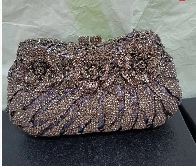XIYUAN Women's Diamond Handbags Rhinestones Evening Bags Bridal Stones Clutch Purse Lady Clutches Bags Party Wedding Evening Bag
