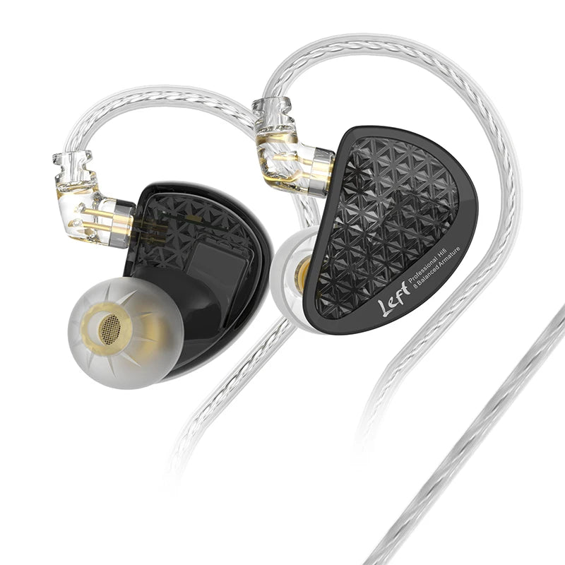 KZ AS16 Pro HIFI wired in-ear headphones 8BA Balanced armature unit Music monitor Noise cancelling headphones Sports headphones