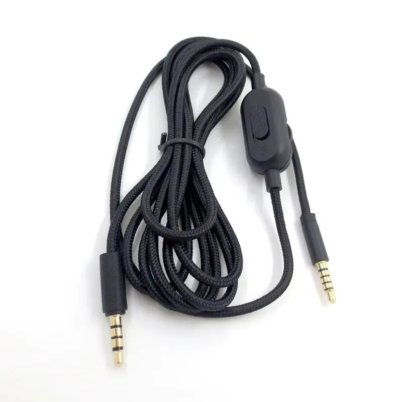 Gaming Headset Cable Woven Earphone Cord with Volume Control and Mute Switch for Logitech G Pro G Pro X G433 G233 new