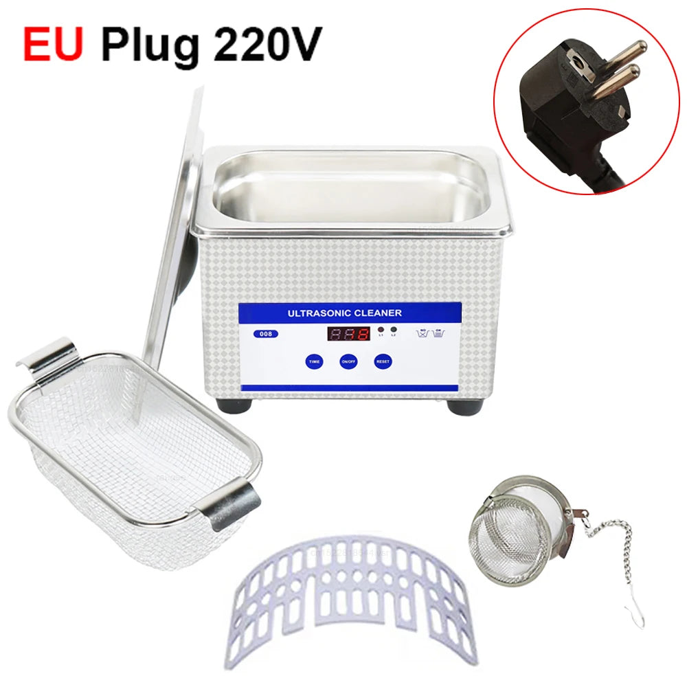 Ultrasonic Cleaner Ultrasound Jewelry Glasses Cleaning Machine 40kHZ High Frequency Ultrasonic Washing Bath for Glasses Jewelry