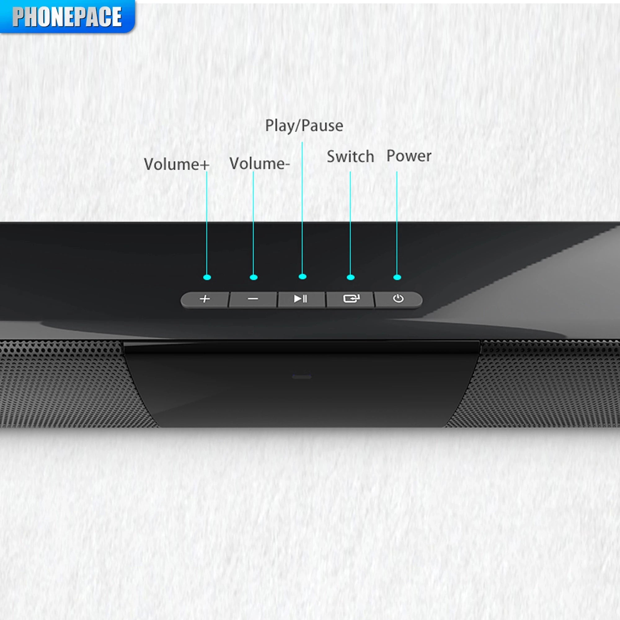 HOMEFISH Wireless Bluetooth Sound bar Speaker System Super Power Speaker Surround Stereo Home Theater TV Projector