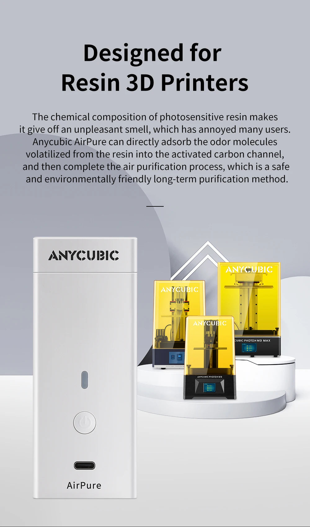 ANYCUBIC 3D Printer Parts Air Purifier 2 pcs/lot 3d Printers Accessory for Photon Series Photon LCD 3D Printers