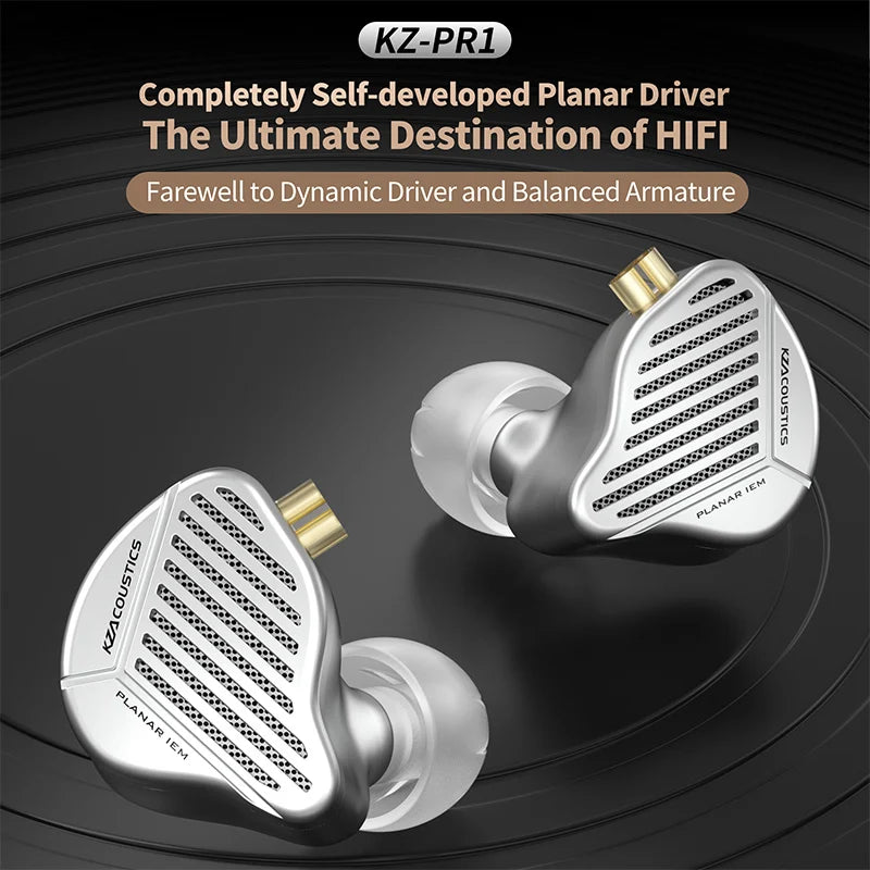 KZ PR1 Planar Driver In Ear Wired Earphones Music Headphones HiFi Bass Monitor Earbuds Sport Headset