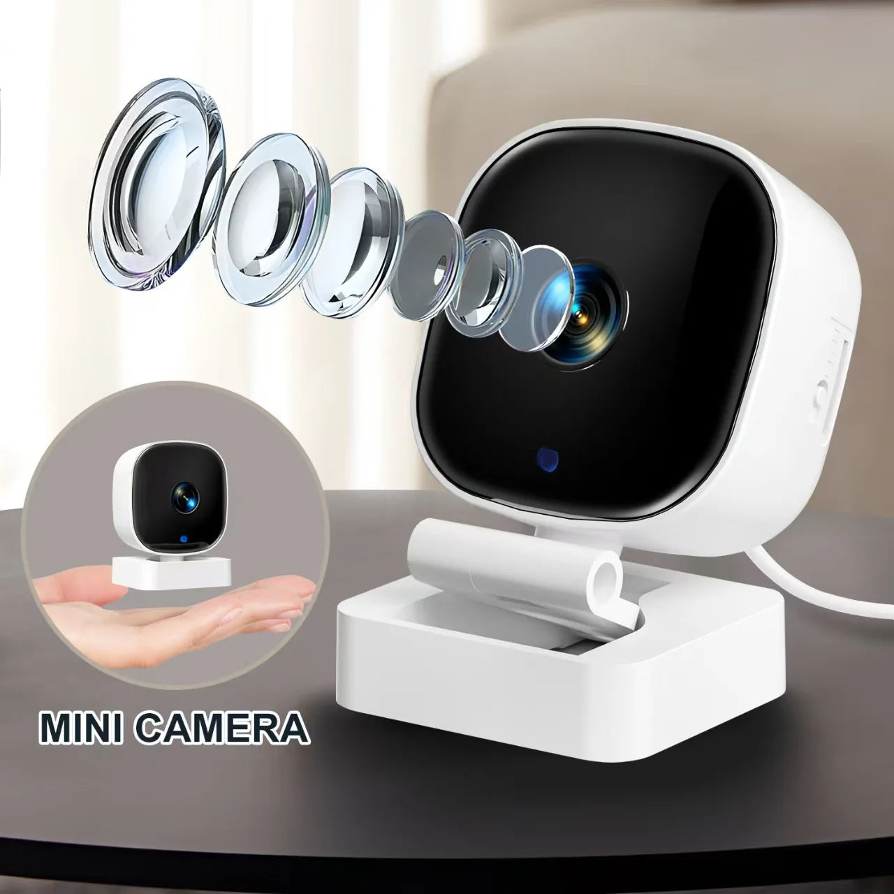 Tuya Smart 3MP HD Smart Home Security Camera,Real-time APP Alert,2-Way Audio,Human body&Sound Detection,Motion Tracking for Baby