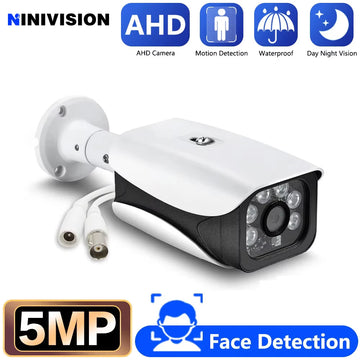 5MP Wired CCTV Analog Security Camera Outside Street Waterproof AHD Dome Video Surveillance Camera BNC XMEYE 4K 5MP AHD DVR View