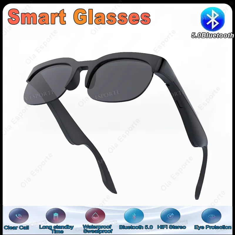 2026 New Smart Glasses Bluetooth Call Voice Assistant Music Outdoor Sport Smartglasses Men Women UV-Protection SunGlasses