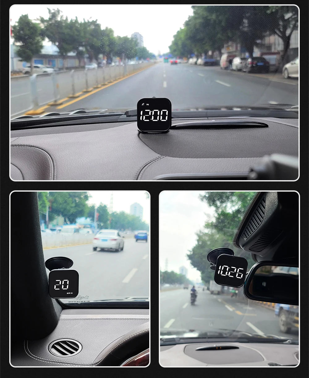 G4S GPS Smart Car LED Multifunctional Head Up Display For HUD GPS Speed MPH KMH Time Compass Speedometer With Overspeed Alarm