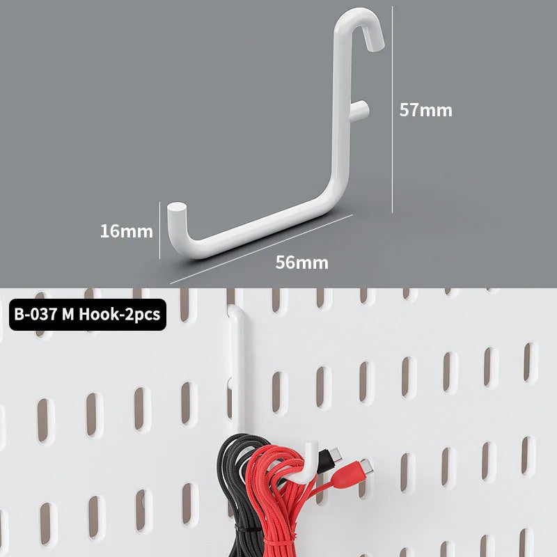 Office Desktop Storage Pegboard: Height-Adjustable Vertical Storage Rack (For Stationery Storage And Decorative Figurine Display