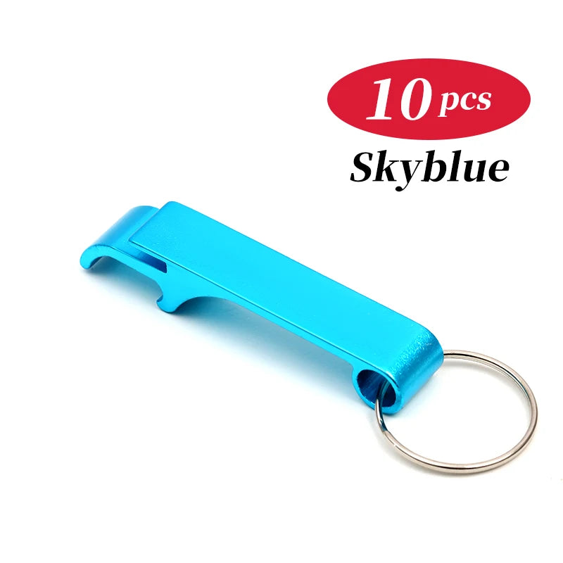 10-100PCS Custom Keychain Personalized Bottle Opener Customized Key Ring Mini Beer Can Kitchen Bar Tools Accessories Gift