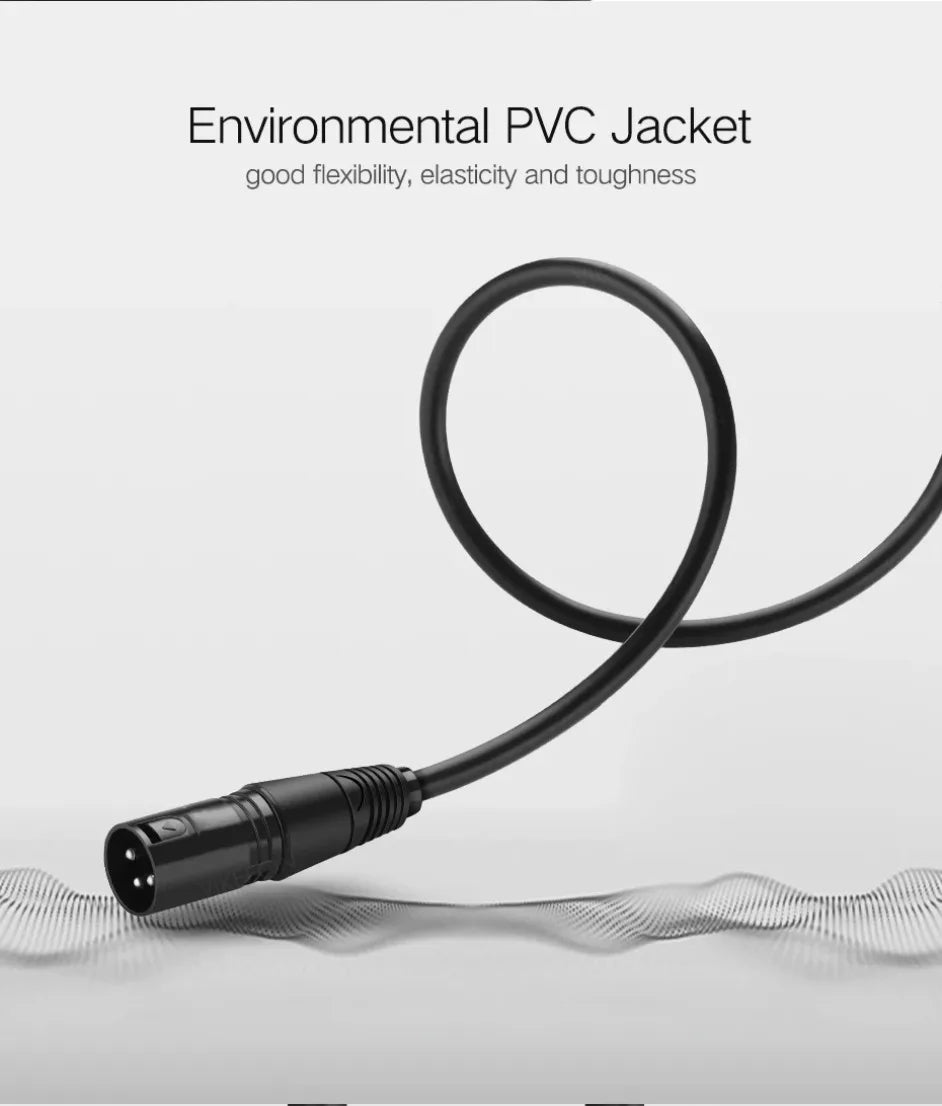 XLR Cable Audio Line 3Pin XLR Male to Female Microphone Extension Cable for Mixer Amplifiers Sound Cannon Balanced XLR Cable