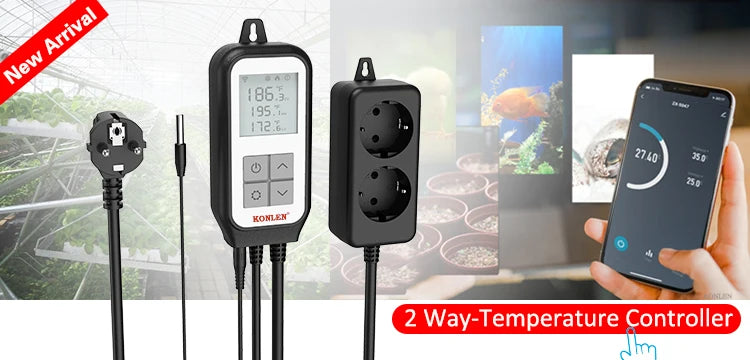 WIFI Tuya Temperature Sensor Heater Freezer Controller Digital Thermometer Monitor Alarm Remote Control Thermostat Smart Life