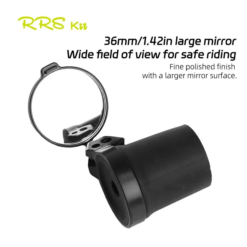 Rrskit Bicycle Handlebar Mirrors For MTB Road Bicycles 360 Degrees Rotate Bike Side Handlebar Mirror Convenient And Safety