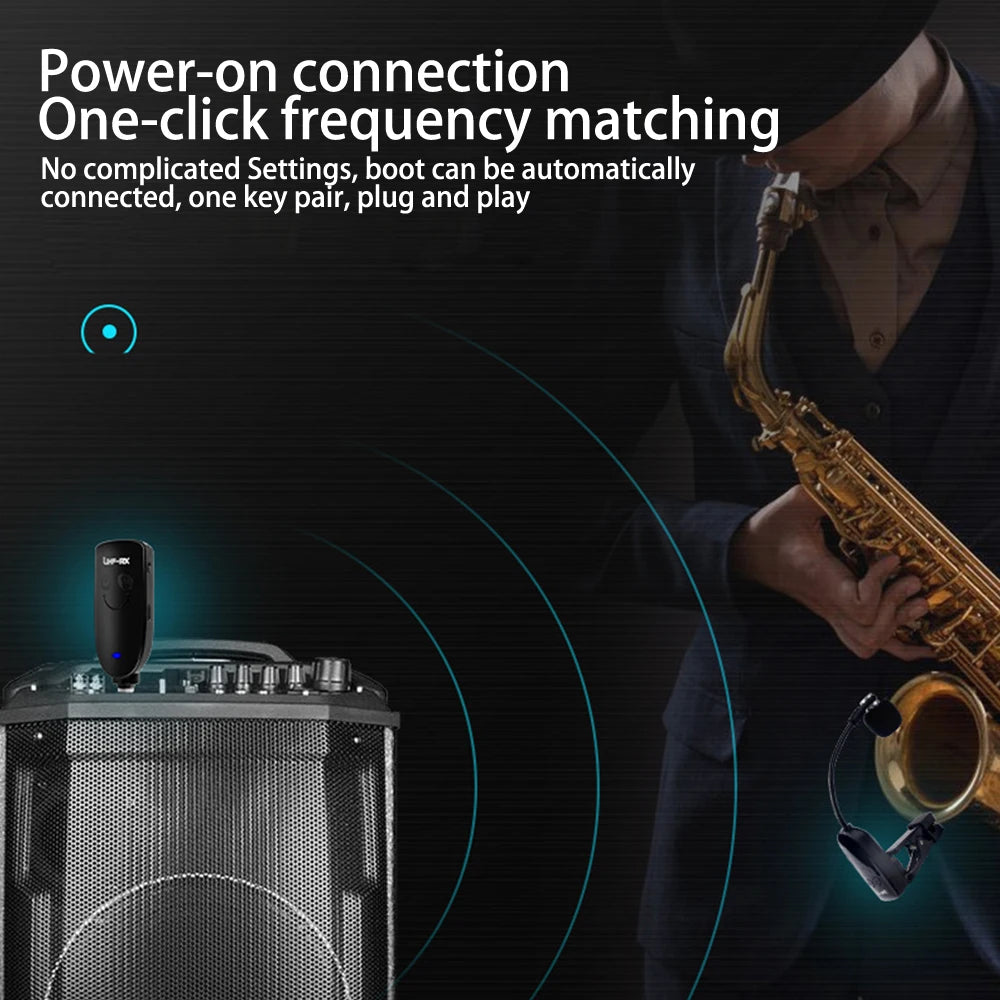 Wireless Instruments Pickup Pmplifier for Saxophone Trumpet Trombone Professional Microphone Wireless Receiver Transmitter