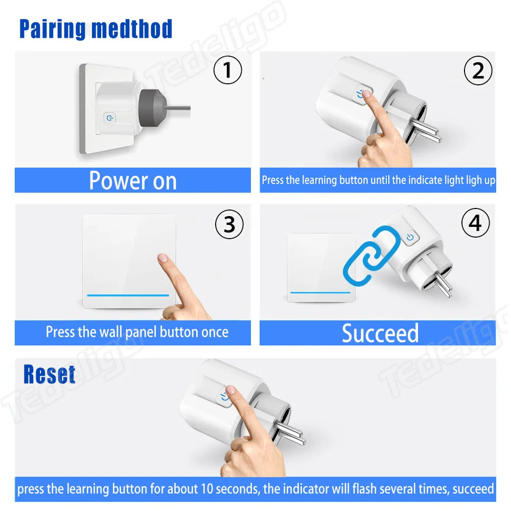 RF433 Smart Socket Wireless Remote Control 220V 230V EU Fr Korean Plug Programmable Socket with Push Button Wall Switch for Home