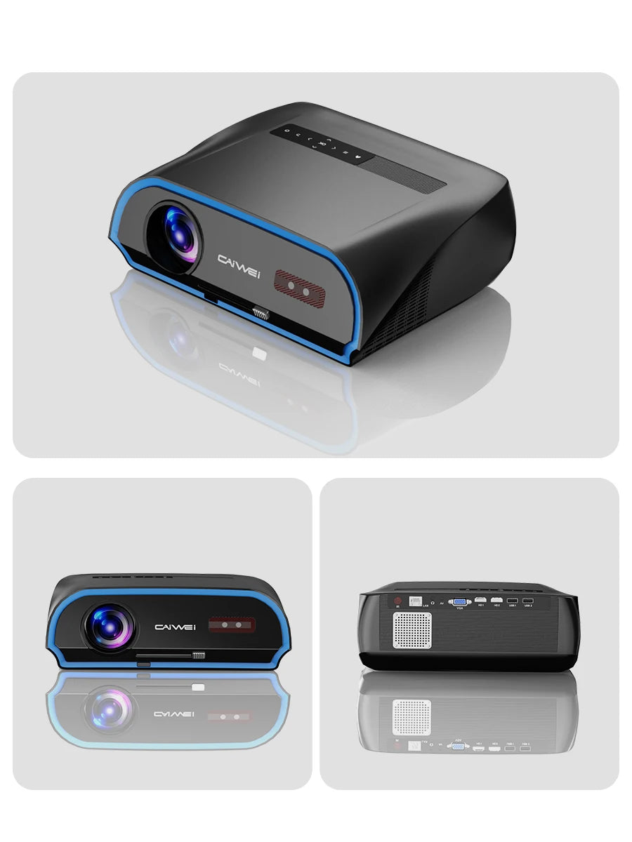 CAIWEI A10R Projector 4k Android for Home Full HD 1080P Auto Focus Wifi 6 3800 ANSI Smart TV Portable Beam projetores no brasil