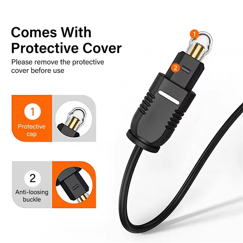 Digital Optical Audio Cable Toslink SPDIF Coaxial Cable 1m 2m 3m 5m 10m for Amplifiers Blu-ray Xbox 360 PS4 Soundbar Fiber Cable