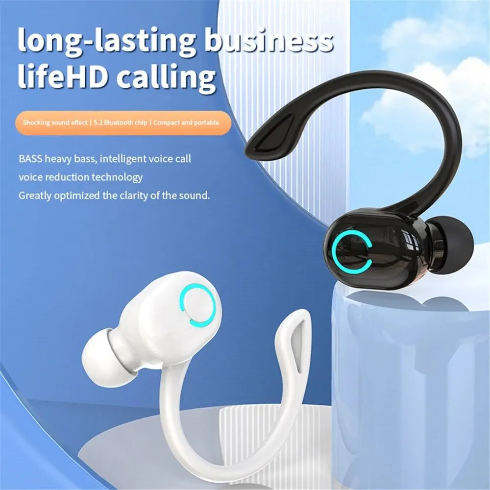 Wireless Bluetooth 5.2 Earphones Sports Running Headset Ear Hook Headphone HiFi Stereo Noise Reduction Music Headset For iPhone