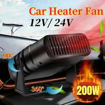 New Car Heater 12V/24V Heater Portable Defogger Defroster Heating Fan 200W Dryer Windshield Defndshield Defogging Accessroies