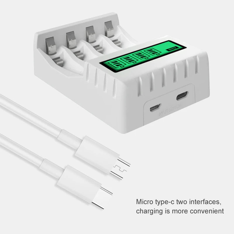 LCD Display Smart Intelligent Battery Charger With 4 Slots  For AA/AAA NiCd NiMh Rechargeable Batteries aa aaa Charger