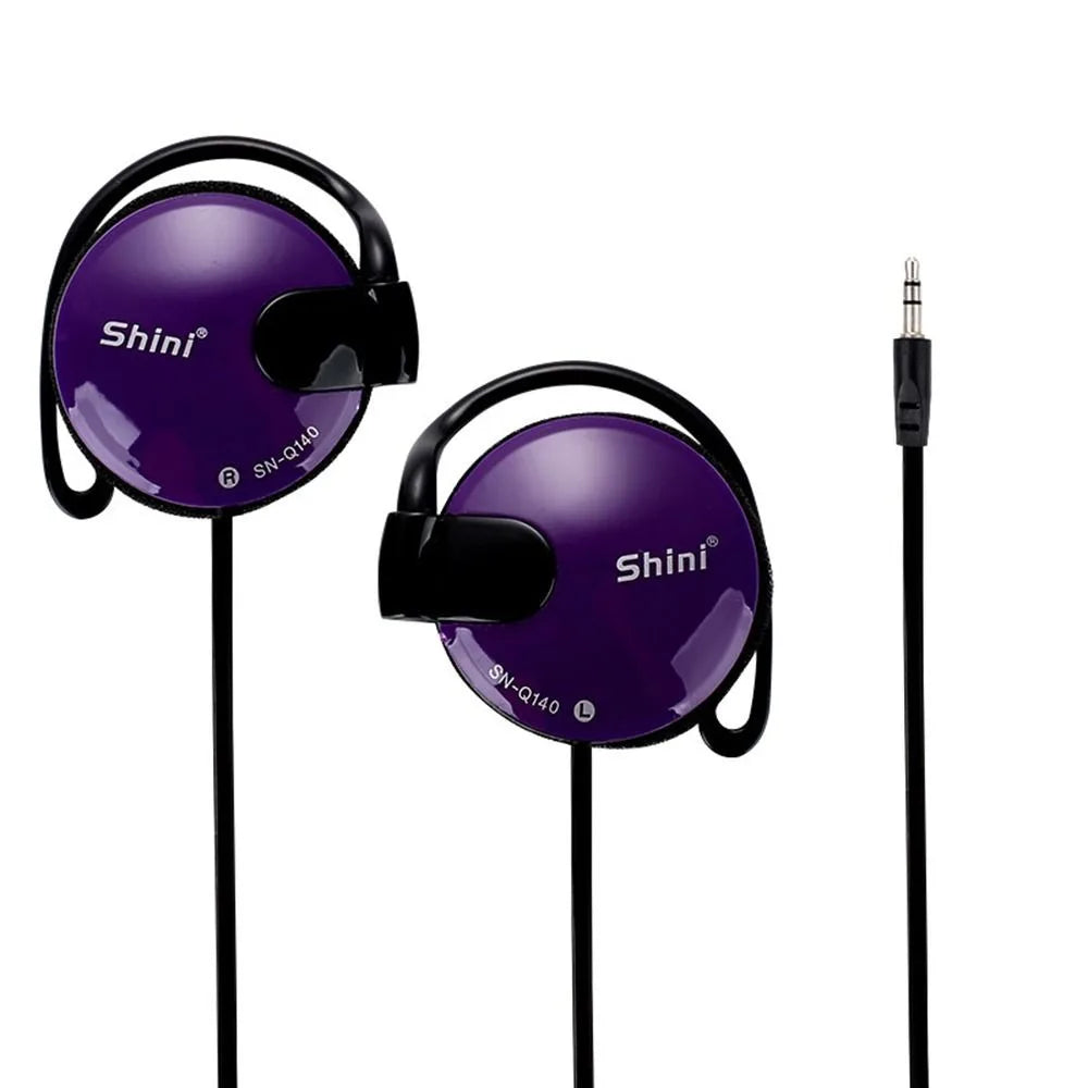 3.5mm Wired Bass Headphones Ear Hook Headset Sports Music Game Wired Earpiece For Mp3 Computer Mobile Telephone