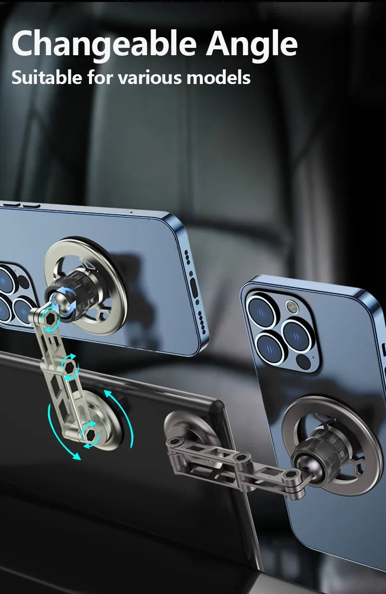 Metal Magnetic Car Phone Bracket with 360° Degree Rotating Accessory Foldable Ventilated Magnet Gps Cars Accessories for Phones
