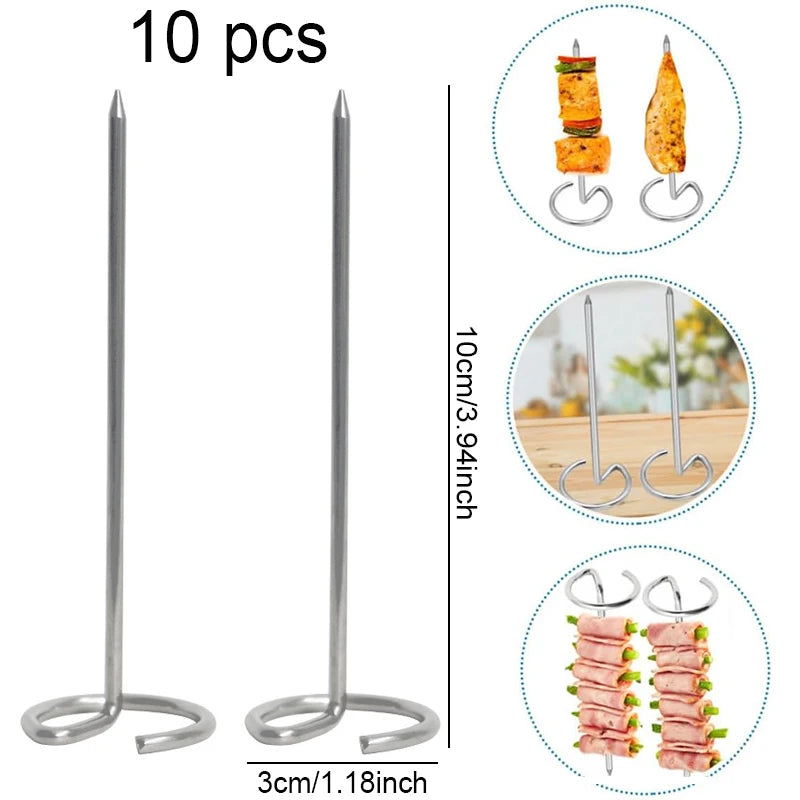 Air Fryer Universal Accessories Metal Oven Air Fryer Racks For Baking Stackable Grill Skewer Rack Fit All Airfryer 4.2Qt - 5.8Qt