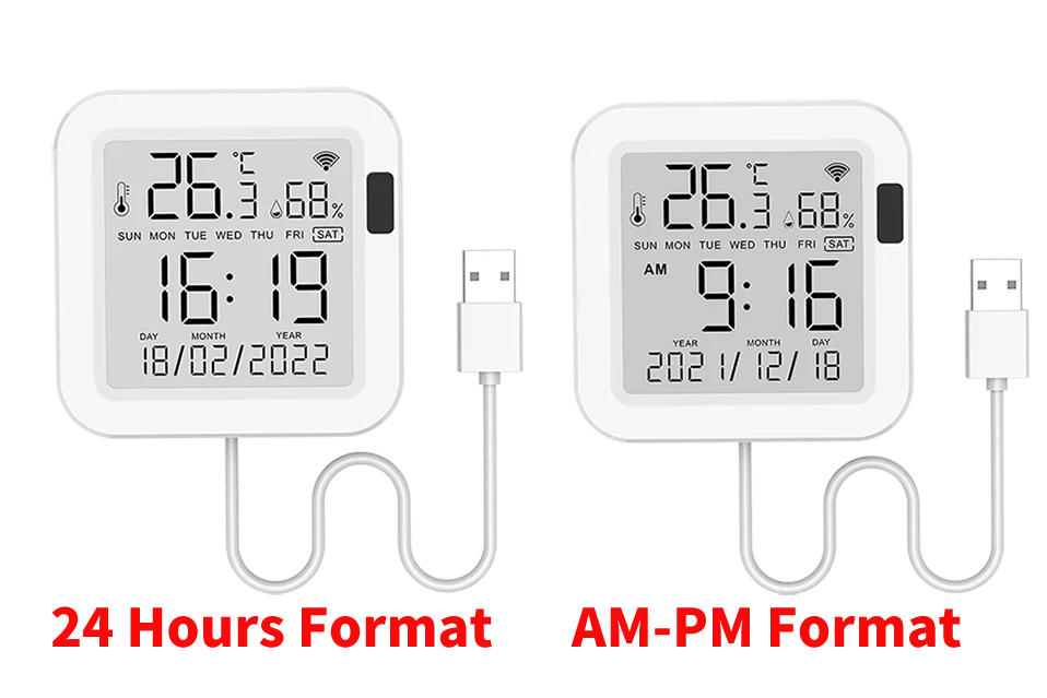 Smart Thermometer hygrometer Tuya WiFi Temperature and Humidity Sensor With Backlight APP Remote Control Work with Tuya Alexa