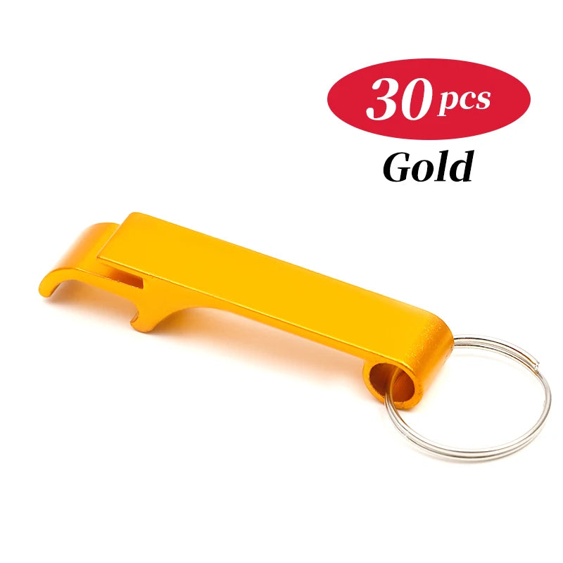 10-100PCS Custom Keychain Personalized Bottle Opener Customized Key Ring Mini Beer Can Kitchen Bar Tools Accessories Gift