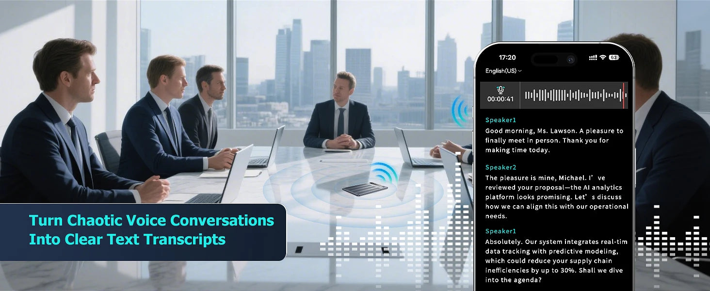 AI Voice Recorder with App Control Utilizing Advanced AI for Transcription And Summarization Portable Audio Recording Device