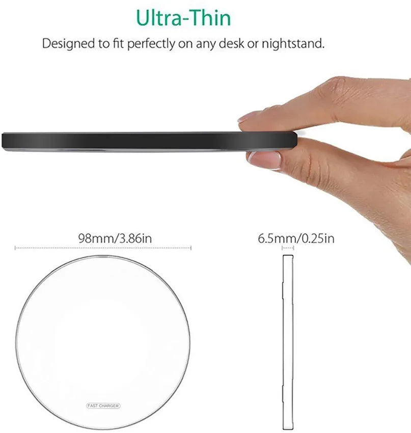 NEW 100W  Wireless Charger for iPhone 13 12 11 Xs Max X XR 8 Fast Charging Pad Ulefone Doogee Samsung Note 9 8 S10 Plus S20 21