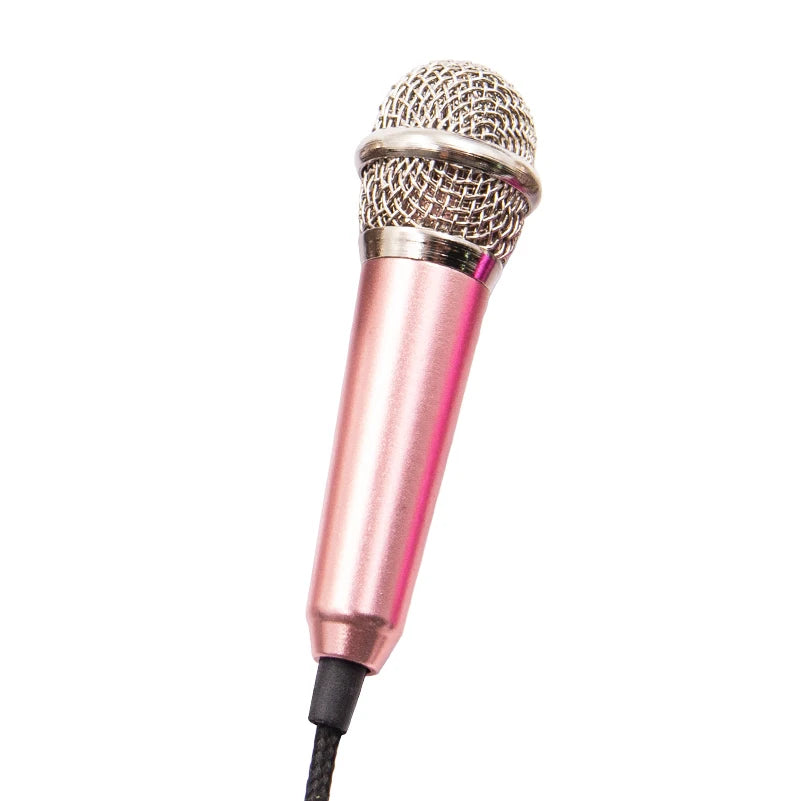 Portable 3.5mm Stereo Studio Mic KTV Karaoke Mini Microphone For Smart Phone Laptop PC Desktop Handheld Audio Microphone