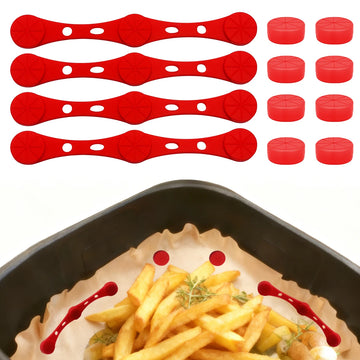 Air Fryer Magnet Silicone Buckle, Air Fryer Magnetic Silicone Clips, Parchment paper used to control the air fryer can be reused