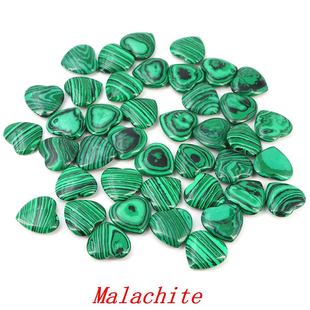 Lots Wholesale Gem Heart Shape LOVE 20MM Natural Crystal Amethyst Agate Bead Healing Reiki Natural Stone Gift Supplies