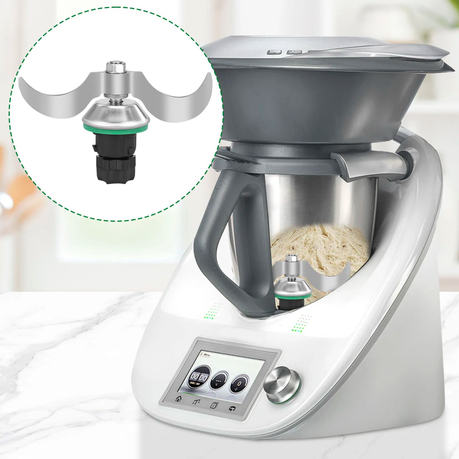 New Kneading Dough Mixer for Thermomix TM6 TM5 Replacement Blender Blades Universal Flour Mix Smooth Dough Stir Form Paste
